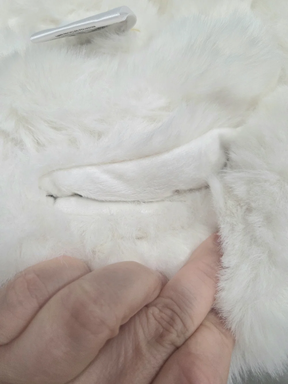 Crafted by Catherine White Faux Fur Bubble Throw Blanket